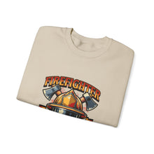Load image into Gallery viewer, Firefighter Crewneck Sweatshirt - First In Last Out, Unisex Sweatshirt, Firefighter Gift, Casual Warmth, Everyday Apparel
