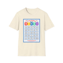 Load image into Gallery viewer, Autism Awareness Bingo T-Shirt, Unisex Softstyle Tee for Fundraising Events, Family Gatherings, Awareness Month, Gift for Supporters
