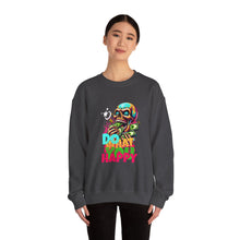 Load image into Gallery viewer, Funny Skull Quotes Unisex Sweatshirt, Happy Vibes Sweater, Silly Skeleton Jumper, Motivational Pullover, Cool Graphic Crewneck, Comfortable
