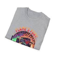 Load image into Gallery viewer, Unisex Flame's Fury Burnout King T-Shirt, Graphic Tee for Car Lovers, Great Gift for Birthdays &amp; Gatherings, Perfect for Auto Shows, [...]
