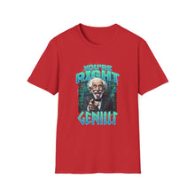 Load image into Gallery viewer, Genius Quote T-Shirt, Unisex Softstyle Tee, Fun Gift for Nerds, Motivational Shirt, Perfect for Birthdays, Casual Wear, Geeky Humor
