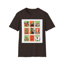 Load image into Gallery viewer, Halloween Themed T-Shirt, Unisex Softstyle Tee for Fall, Trick or Treat Shirt, Spooky Casual Wear, Halloween Party Apparel
