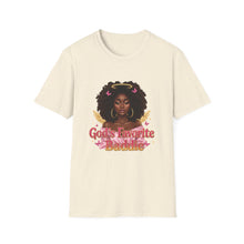 Load image into Gallery viewer, Gods Favorite Baddie Unisex T-Shirt, African American Woman Tee, Black Princess Shirt, Black History Gift, Self Love Apparel
