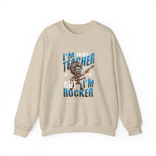 Load image into Gallery viewer, Cool Teacher Rocker Sweatshirt, Unisex Crewneck, Gift for Teachers, Music Lover Apparel, Teacher Appreciation Day, Casual Wear

