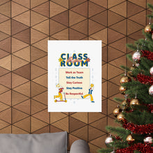 Load image into Gallery viewer, Classroom Rules Matte Poster for Motivational Decor, Education Wall Art, Teacher Gifts, Kids Room Decor, Classroom Management
