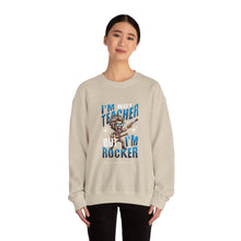 Load image into Gallery viewer, Cool Teacher Rocker Sweatshirt, Unisex Crewneck, Gift for Teachers, Music Lover Apparel, Teacher Appreciation Day, Casual Wear
