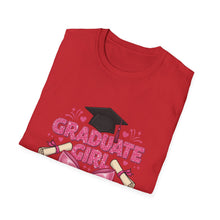 Load image into Gallery viewer, Graduation Girl T-Shirt, Unisex Tee for Graduates, Class of 2025 Shirt, Cute Graduation Gift, High School/College Graduate Apparel

