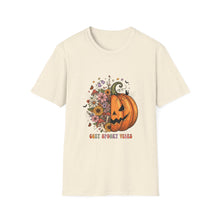 Load image into Gallery viewer, Cozy Spooky Vibes Unisex T-Shirt, Halloween Tee, Fall Apparel, Pumpkin Shirt, Casual Halloween Wear, Gift for Friends
