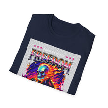 Load image into Gallery viewer, Freedom Graphic Tee for Rebels, Unisex Softstyle T-Shirt, Casual Wear, Gift for Independence Day, Alternative Fashion, Festival Outfit
