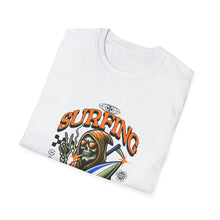Load image into Gallery viewer, Surfing Afterlife T-Shirt, Unisex Graphic Tee, Beachwear, Gift for Surfers, Casual Summer Style, Unique Statement Shirt
