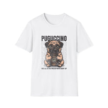 Load image into Gallery viewer, Pug Coffee Lover T-Shirt, Cute Pet Tee, Gifts for Dog Lovers, Unisex Casual Wear, Pugcino Graphic Tee, Pet Parent Apparel
