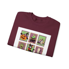Load image into Gallery viewer, Halloween Themed Unisex Crewneck Sweatshirt, Cozy Fall Layering, Spooky Season Apparel, Pumpkin, Ghost, Witch Design
