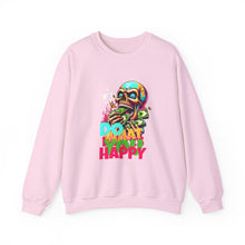 Load image into Gallery viewer, Funny Skull Quotes Unisex Sweatshirt, Happy Vibes Sweater, Silly Skeleton Jumper, Motivational Pullover, Cool Graphic Crewneck, Comfortable
