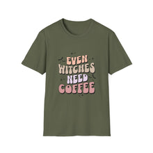 Load image into Gallery viewer, Unisex Coffee Lover T-Shirt - "Even Witches Need Coffee" - Perfect Gift for Halloween, Witchy Vibes, Casual Wear, Coffee Enthusiasts, [...]

