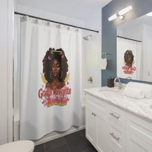 Load image into Gallery viewer, God's Favorite Baddie Shower Curtain | Stylish Bathroom Decor, Gift for Her, Afrocentric Home, Unique Shower Curtains, Trendy Bathroom [...]
