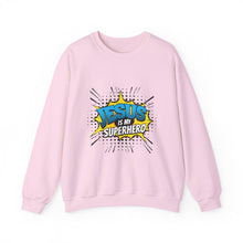 Load image into Gallery viewer, Jesus is My Superhero Sweatshirt, Unisex Crewneck, Religious Gift, Faith-Based Apparel, Inspirational Clothing, Christian Fashion

