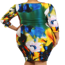 Load image into Gallery viewer, Womens Rainbow Inspired Casual Cocktail Dress L 1X 2X
