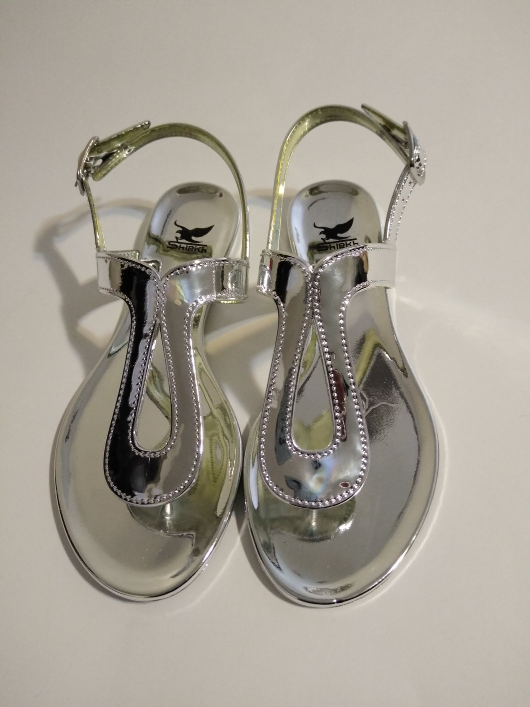 Womens's Silver Metallic Sandals 5, 5.5