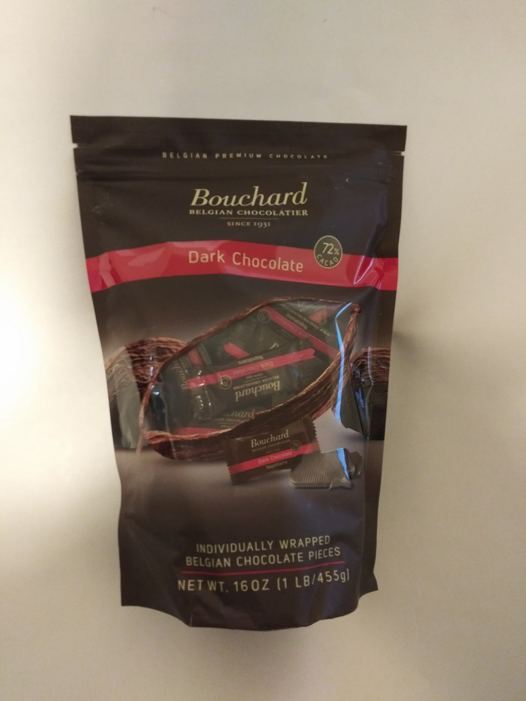 Bouchard Premium Belgian Dark Chocolate with 72% Cacao 1 Bag