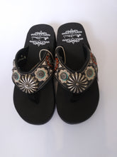 Load image into Gallery viewer, Montana West Embroidered Antique Silver Concho Sandals
