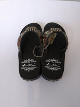 Load image into Gallery viewer, Montana West Embroidered Antique Silver Concho Sandals

