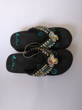 Load image into Gallery viewer, Montana West Aztec Hand Beaded Concho Cross Sandals 5 7 8 9 10 11
