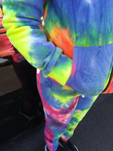 Load image into Gallery viewer, Womens Rainbow Tye Dye Jogging Suit
