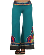 Load image into Gallery viewer, Womens Blue Turquoise Wide Leg Bolero Palazzo Pants S M L
