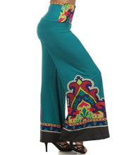 Load image into Gallery viewer, Womens Blue Turquoise Wide Leg Bolero Palazzo Pants S M L
