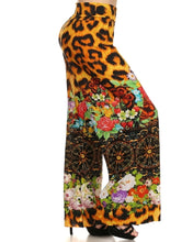 Load image into Gallery viewer, Womens Leopard Animal Print High Waisted Abstract Wide Leg Bolero Flare Pants S M L
