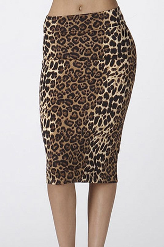 Womens Cheetah Print Skirt S, M