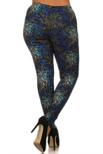 Load image into Gallery viewer, Womens Paisley Print Leggings XL,1X,2X
