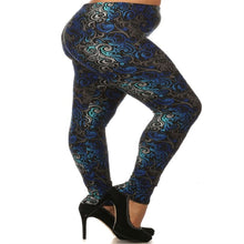 Load image into Gallery viewer, Womens Paisley Print Leggings XL,1X,2X
