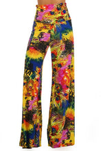Load image into Gallery viewer, Womans Burst Of Flavors Flare Leg Pants S M L
