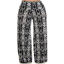 Load image into Gallery viewer, Womens Black And White Tully Designed Palazzo Bolero Flare Wide Leg Pants

