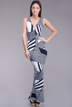 Load image into Gallery viewer, Womens Crazy Dee Abstract Summer Beach Maxi Dress with a V Neckline and Open Back S, M, L
