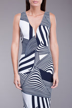 Load image into Gallery viewer, Womens Crazy Dee Abstract Summer Beach Maxi Dress with a V Neckline and Open Back S, M, L
