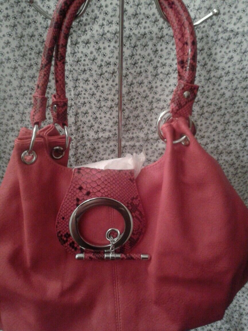 Womens Red Casual Evening Shoulder Purse