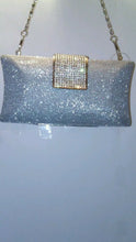 Load image into Gallery viewer, Womens Glitter Silver Gold And Gray Holiday Prom Evening Clutch Purse
