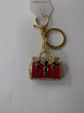 Load image into Gallery viewer, Red Rhinestone Chrystal Keychain Purse
