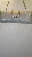 Load image into Gallery viewer, Womens Black Gold Gray Metallic Sparkle Prom Holiday Evening Clutch Purse
