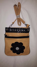 Load image into Gallery viewer, Womens Tan And Black Cross Body Purse
