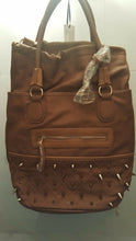 Load image into Gallery viewer, Womens Coffee Colored Spike Armor Bucket Bag Purse
