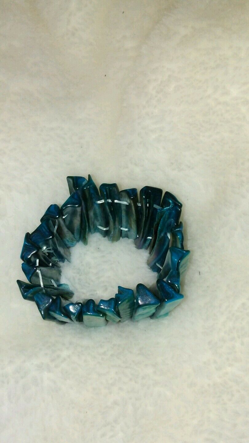 Womens Turquoise Rock Stone Bracelet