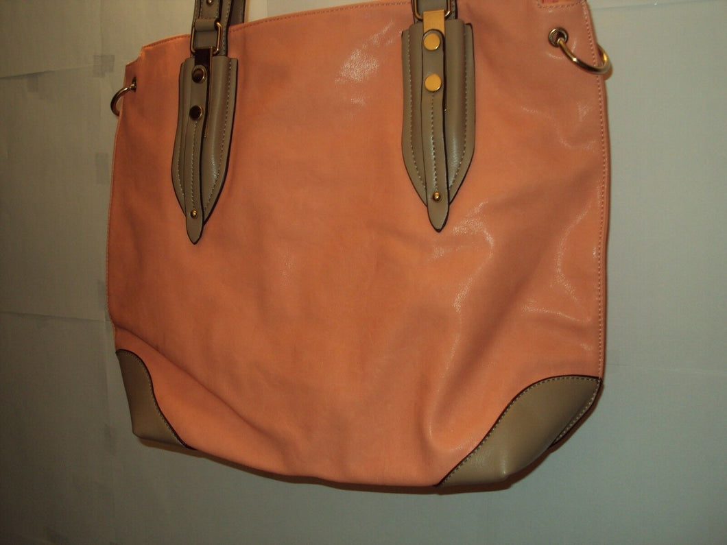 Womens Peach Extra Large Shoulder Purse