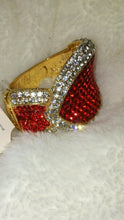 Load image into Gallery viewer, Womens Red Rhinestone Cuff Bracelet
