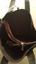Load image into Gallery viewer, Womens Black Coal Shoulder Purse with Rhinestone Details
