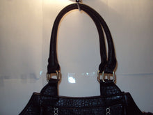 Load image into Gallery viewer, Womens Black Purse with White stitch detail
