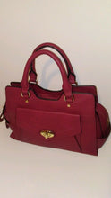 Load image into Gallery viewer, Womens Burgundy Red Shoulder Handbag Purse
