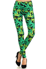 Load image into Gallery viewer, Womens Marijuana Inspired Leggigns S M L
